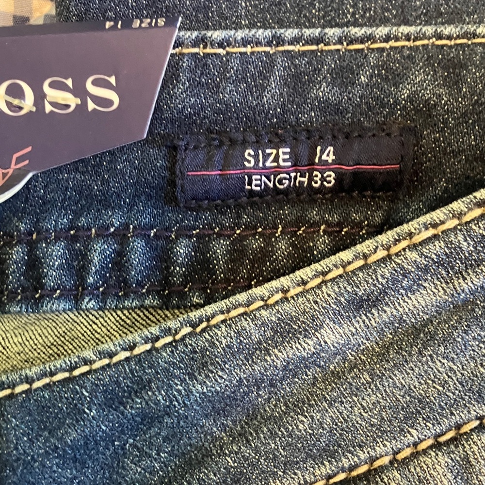 Vigoss Women's Distressed Blue Boot Cut Jeans - Picture 3 of 10